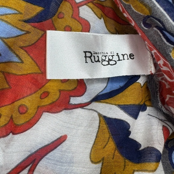 Ruggine Multi Color Bright Floral Lightweight Kimono with Pom Pom Trim. - Picture 9 of 10